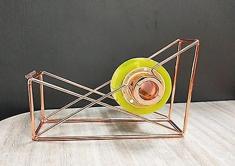 Skrivebordsdispenser i roségull for kontor, skole og studier