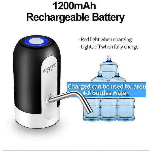Aubergine Vattenflaskor med Elektrisk Dispenser Pump och USB Laddning Vatten Dispenser