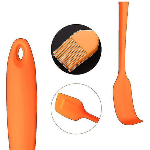 Silikonespatelsæt, 6 stk. Non-stick gummi 447f varme med rustfrit stål kerne spatler til madlavning