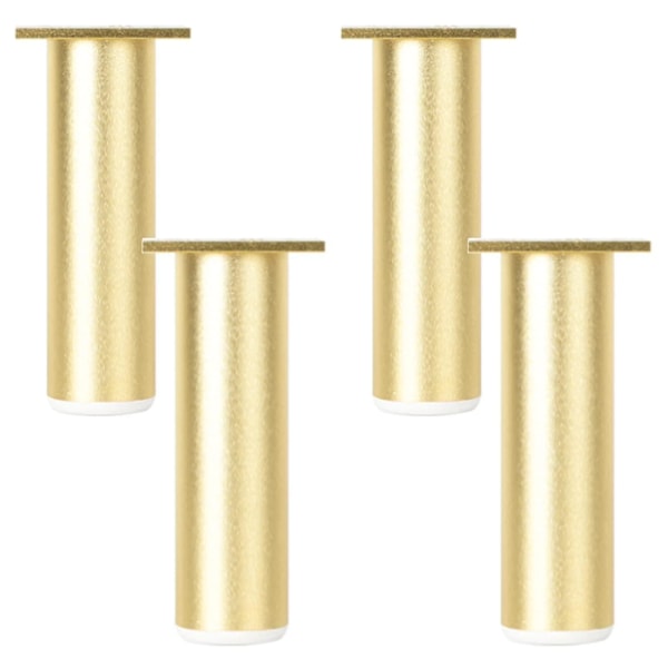 4 coffee table legs sofa legs gold, table legs adjustable height, tube legs round, height: 6-30 cm base aluminum alloy | anodized surface (30 cm)