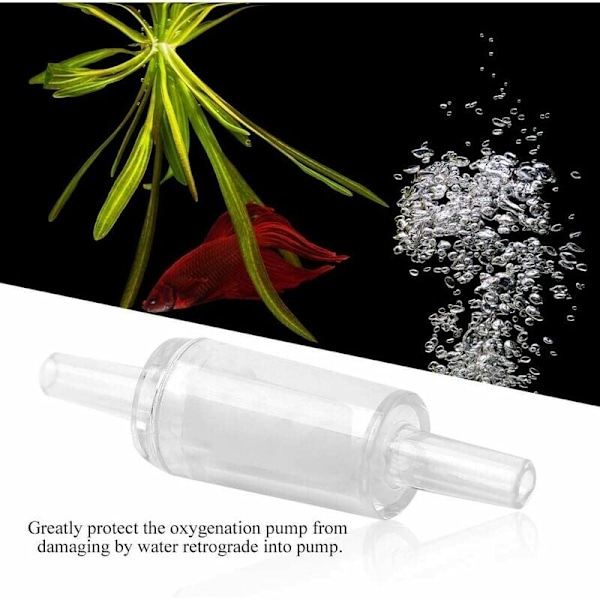 10 st akvarieluftpump engångskontrollventil Kontrollventil Akvarium Syrepump Kontrollventil (Vit)