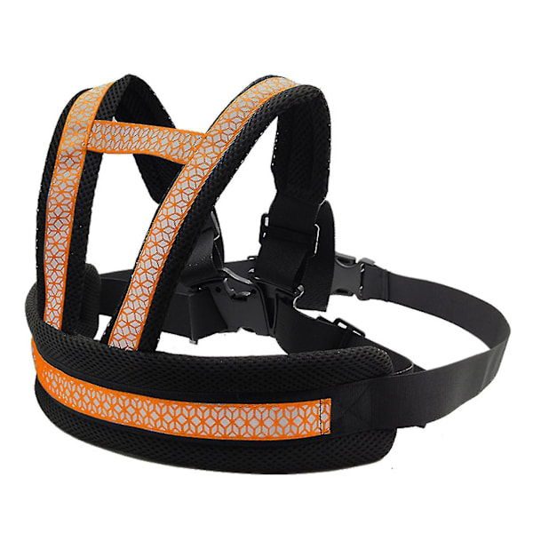 Justerbart barnsäkerhetsbälte med reflexremsa Barnmotorcykelsele (Orange)