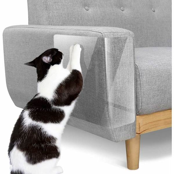 Bcc Möbelskydd [12-pack] Kattkloskydd Självhäftande Kattkloskydd för Soffa Bord Möbler Vit.