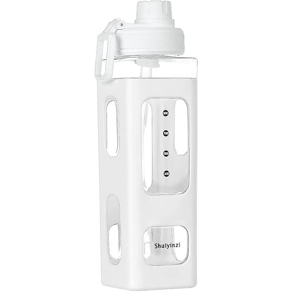 Plastflaska med sugrör, 700/900 ml plastflaska, enkel bärbar sportvattenkopp för pojkar och flickor