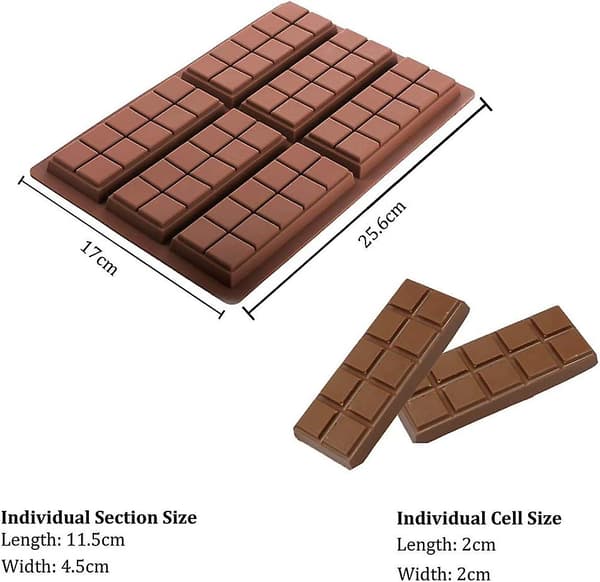 Silikoneforme Chokoladebar Slikforme Slikforme Geléforme Rektangel