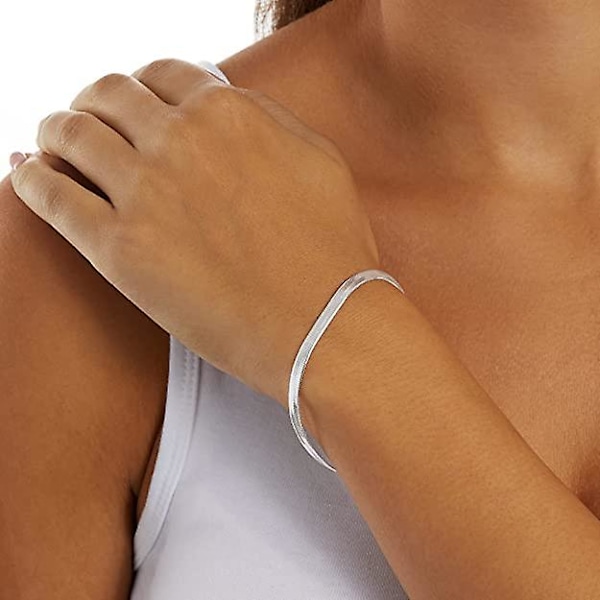 14K Guldpläterad Herringbone Kedja