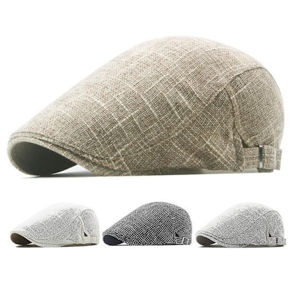 Nyhetspojke keps brittisk västerländsk stil konstnär avancerad målare hatt vardagskläder hatt (beige)