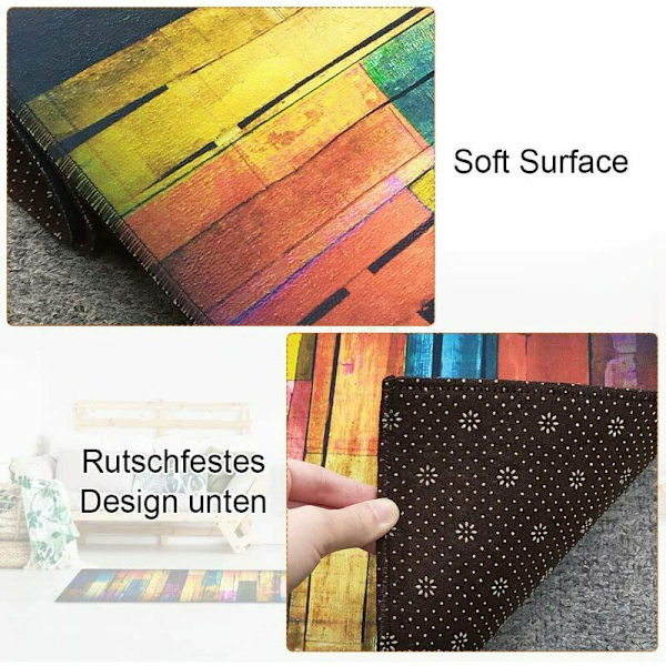 Halkskyddad entrématta inomhus 40x100cm Trä färg Matta Kök Hall Lång Badrumsmatta Tvättbar Köksgolvmatta Absorberande Dörrmatta för hemmet