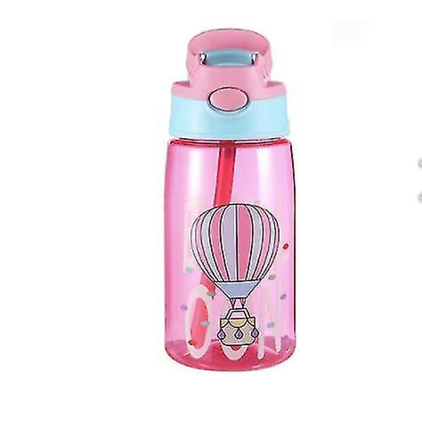 Lasten läpinäkyvä muovinen vuototiivis vesipullo Protable Cartoon Sippy