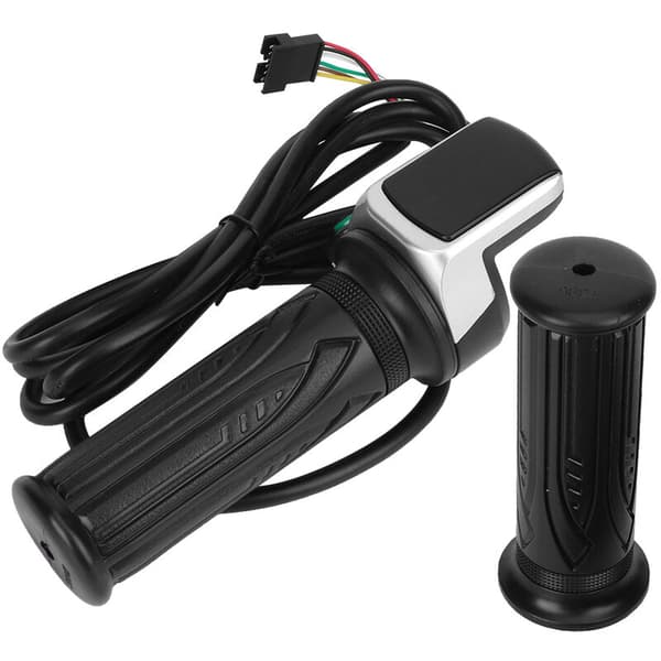 LCD Elektrisk Kvantitetsdisplay med Strömbrytare, EBike Hastighetskontroll, Gasreglage, 6 Kärnor (48V)