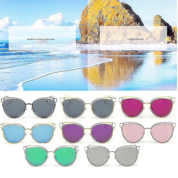 Eyewear Kvinder Retro Vintage Shades Fashion Frame Cat Eye Solbriller Nye