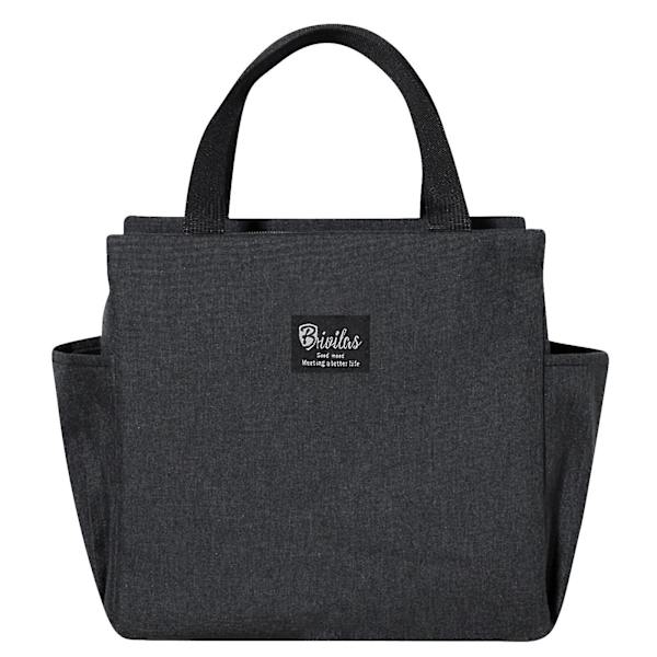 Lunchväska förvaringspåsar Termiskt Isolerad Canvas Tote Väska Barn Skola Bento