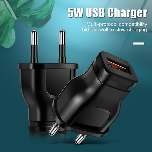 Mini USB-säkerhetsladdning för iPhone 12 laddningsplugg Bluetooth-headset EU-kontakt