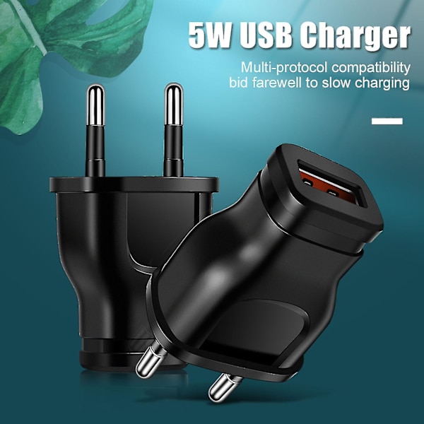 Mini USB sikkerhetslading for iPhone 12 ladeplugg Bluetooth-headset EU-plugg