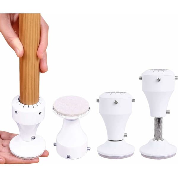 Möbelförlängning, höjdjusterbar 7-10 cm, vit (4 stycken)