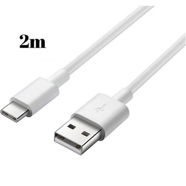 USB-C Kabel til Xiaomi 11T 5G - Xiaomi 11T PRO 5G - Type USB-C Opladerkabel Hvid 2 Meter