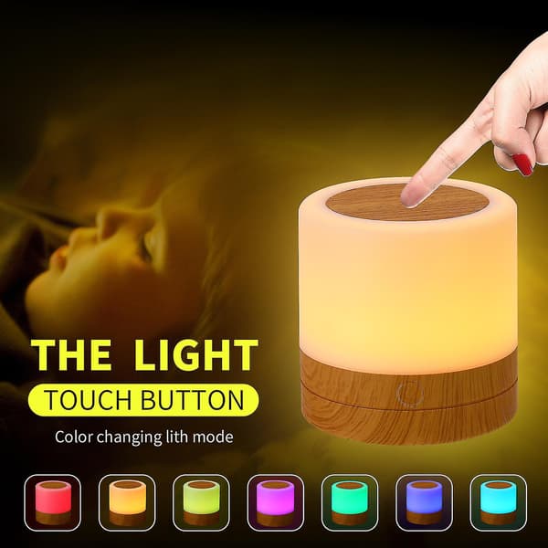 Ambient Light Touch Desktop Remote Control Led Colorful Rechargeable Night Light 3w
