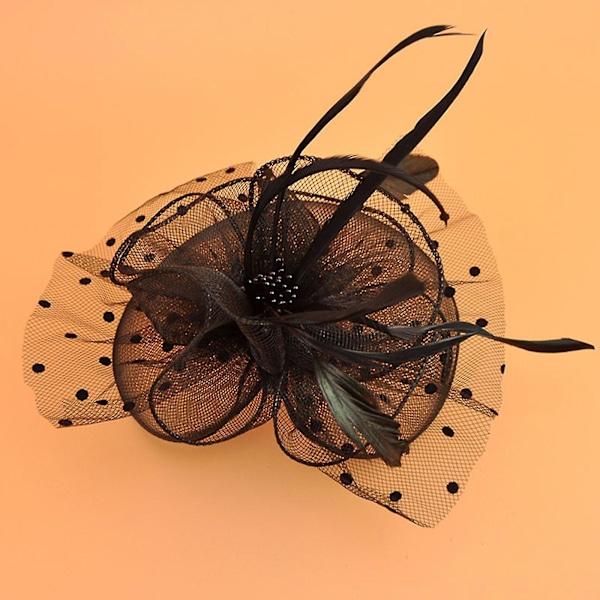 Mesh Blomster Hodeplagg Cocktail Fascinators Hatter Hodeplagg Fjær Hårklips