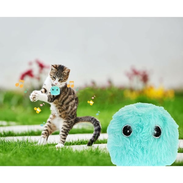 Fågelformad katt leksak boll med kattmynta, realistisk interaktiv sjungande fågel katt leksak för att bita, flytta, tugga