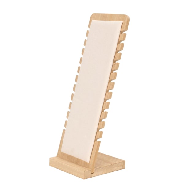 Bambus Halskjede Display Stativ Profesjonell Beige Hjem Smykker Butikk Halskjede Armbånd Holder Organizer
