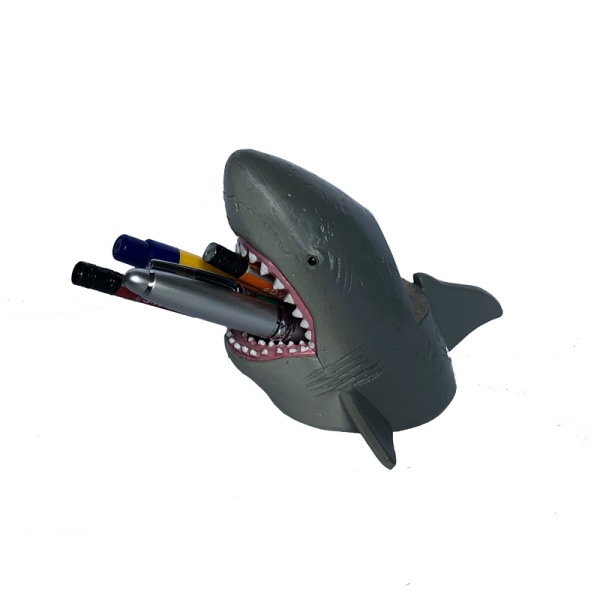 Multifunktionell pennhållare i hajform