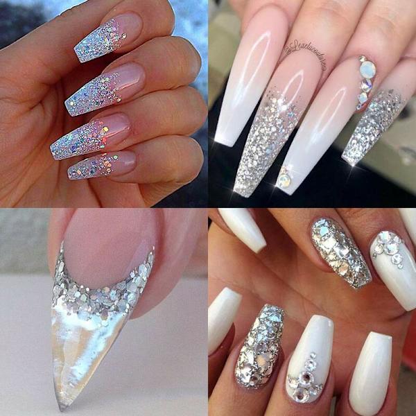 Nagelglitter, Nail Art Glitter 8 lådor Glitterpulver, Nagelglitterpulver Set, Nagelpulver för Nail Art och Nageldesign MODOU
