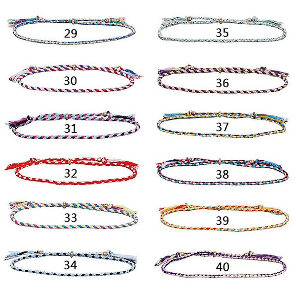 Flätad Armband, Färgglada Handgjorda String Wrap Armband, Justerbara, Armband Handgjorda Vänskapsarmband Flerfärgade