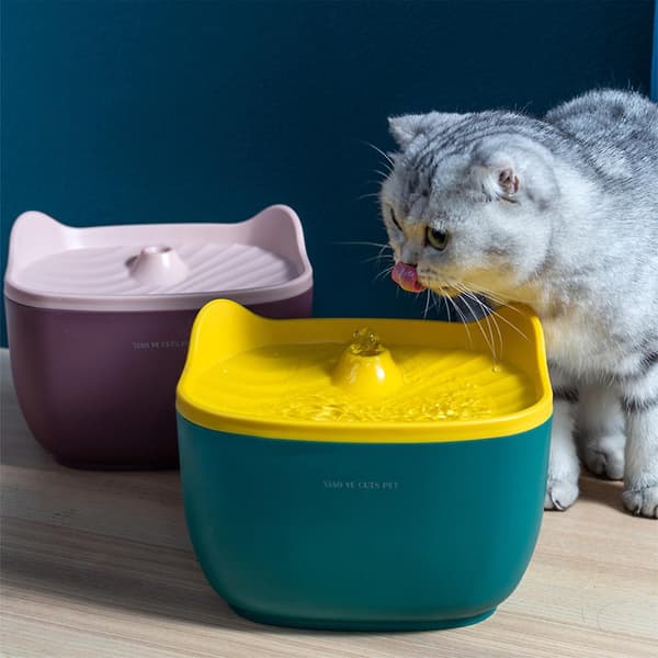 Kattvattendispenser Flöde Tyst Intelligent Vattenmatare Automatisk CykelLila
