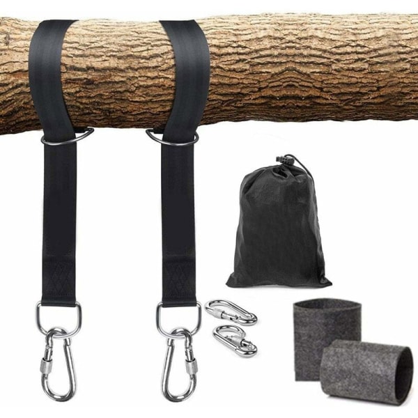 Hängmattsremmar, 1-pack, kraftiga gungremmar, upphängning 150 med D-ring, maxbelastning 1000 kg, perfekt för hängmattor, gungor för vuxna och barn