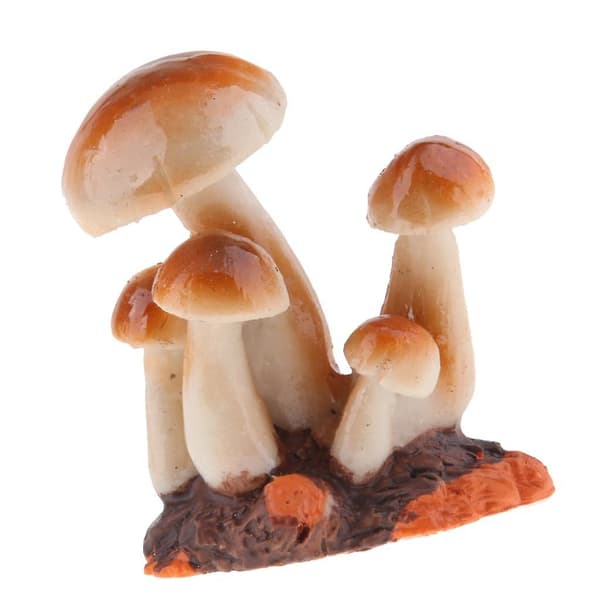 2 stk Miniatyr soppfigur fe hagedekorasjon rød hvit