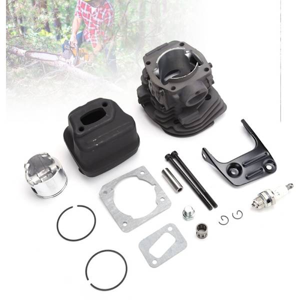 45mm Cylinder Kolv Ljuddämpare Set Trädgårdsverktyg Tillbehör Passar Jonsered CS2150 CS2152