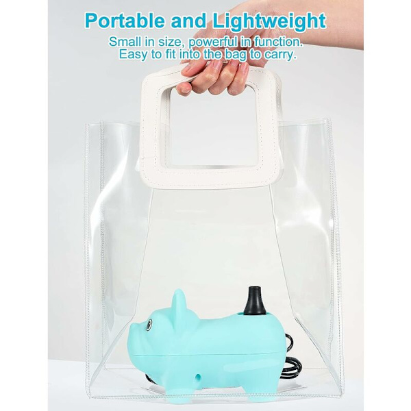Ballongpump, Elektrisk Miniballongpump, 300W Elektrisk Ballongpump, Elektrisk Ballongluftpump för Fest, Bröllop, Födelsedag, Aktiviteter