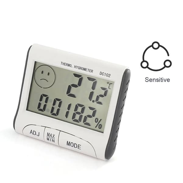 Digital Hygrometer Termometer Rumshygrometer Temperaturdisplay Noggrann Mini Rumstermometer för Hemmakontor