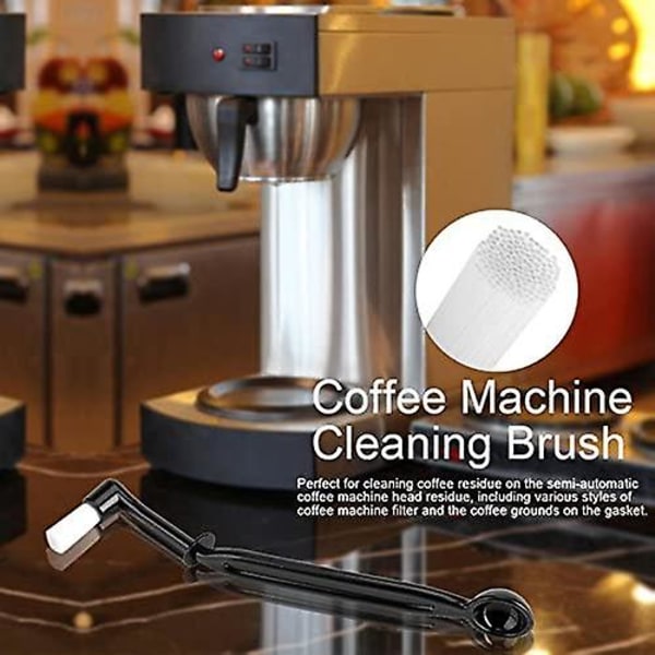 Espressomaskin tilbehør sett med 3 - svarte rengjøringsbørster og pyntebørste på kaffe