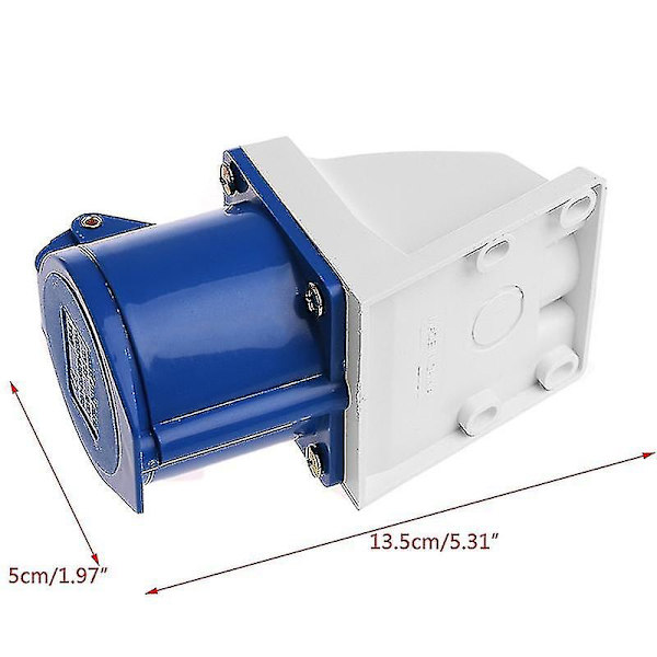 1 stk. 32 Amp 3-polet industrielt strømstik 220v-250 Volt Vandtæt Ip44 2p+e 32a