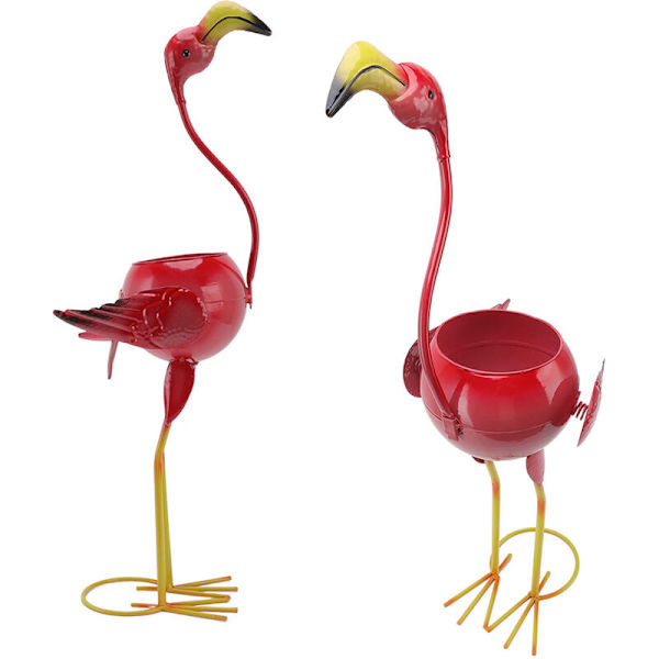 Flamingo-formad blomkruka, suckulent grön växt, trädgårdsdekoration, djurformad söt blomkruka