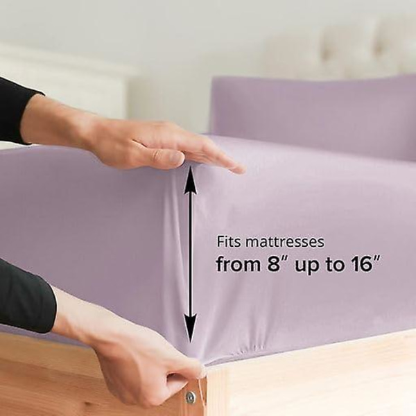 King Size Lagenpakke - Åndbar & Kølende - Hotel Luksus Lagen - Ekstra Blød - Dybe Lommer - Nem Pasform - 4-delt Sæt - Krølfrit - Behagelig Ligh