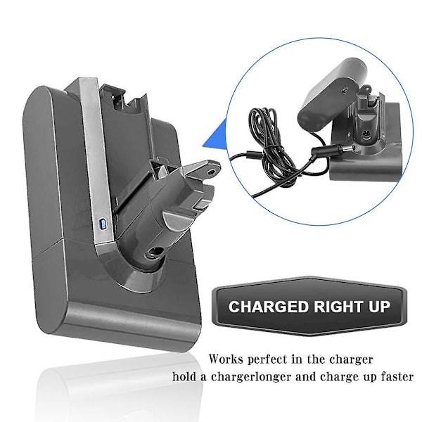 1 stk. batteri til Dyson DC34 3000mAh 21,6V Li-ION batteri til Dyson DC34 trådløs støvsuger