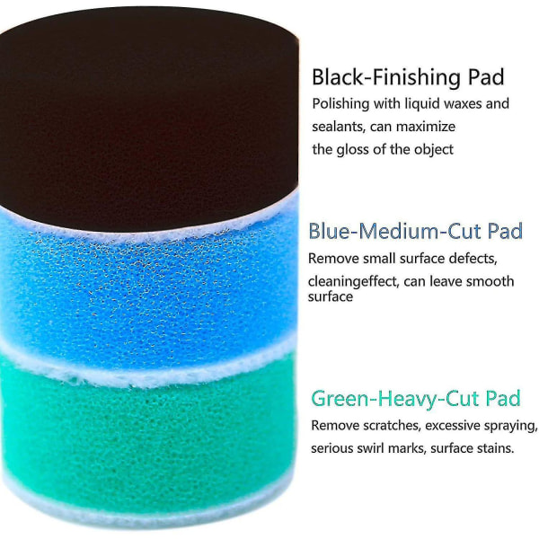 Buffing Pad Kit Kompatibel Polermaskine, Poleringspude Kompatibel Små Områder Polering