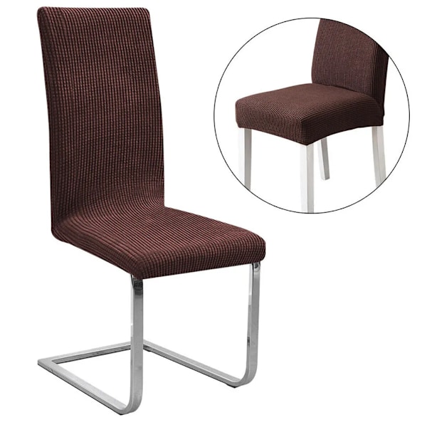 4-pack stolsöverdrag, stretchiga stolsöverdrag, stolsöverdrag, pallöverdrag, matstolsöverdrag, bruna universella stretchiga stolsöverdrag
