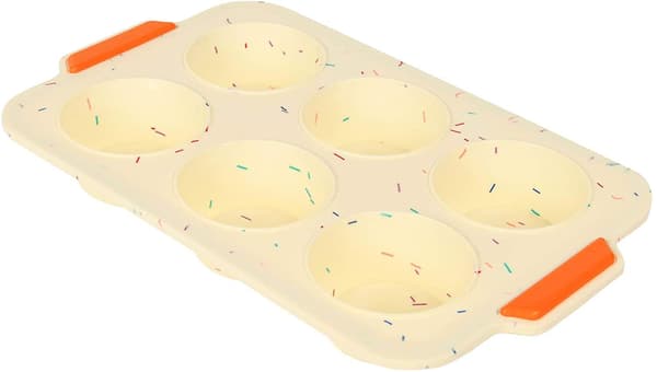 Silikone Muffinform, Non-stick Muffinform, Kage, Brownie, Kage, Buddingform, 6 Gitter