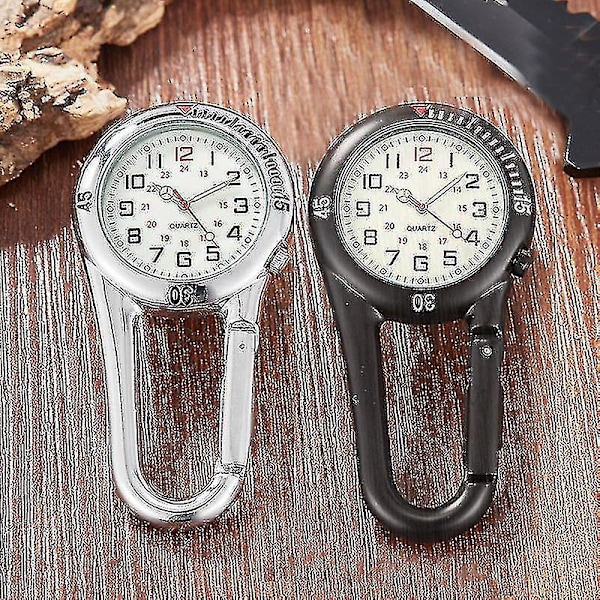 Clip On Karabiner Fob Klocka För Vandring Bergsklättring Utomhus Ryggsäck Hög Kvalitet