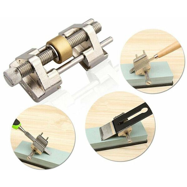 Honingsmetall Jig Guide för trämejselplaner skärpsystem platt blad centrumkant skärpning fast vinkel skärpare