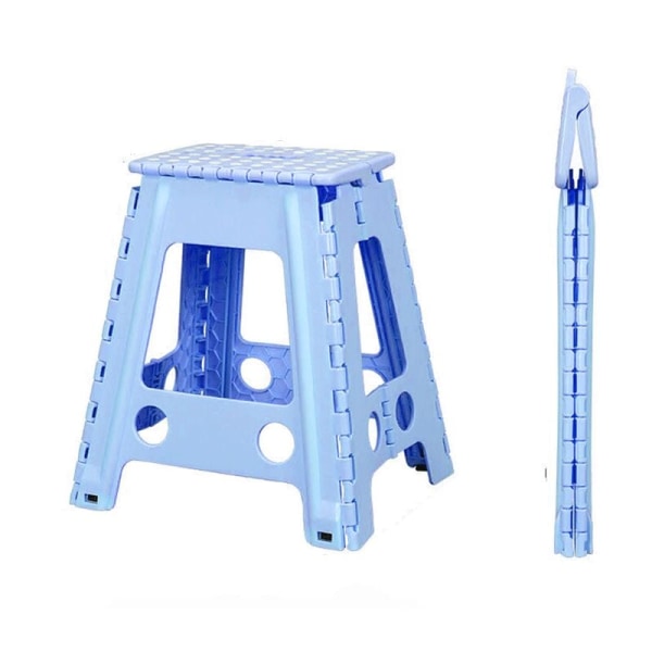 Fällbara palltrappstegar för vuxna och barn hopfällbara stegstegar stegstegar för barn pall för kök, badrum, campinghöjd 32 cm blå