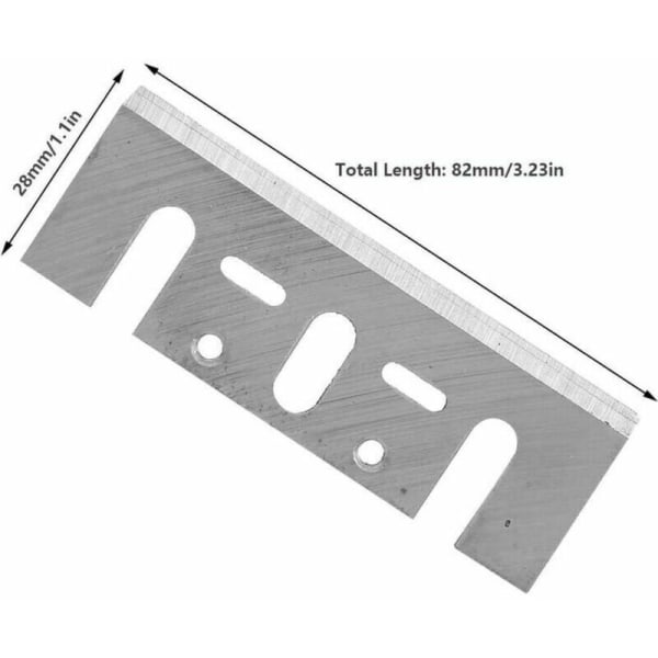 Ett par ersättningsblad för elhyvel 3-1/4 tum 82x29x3mm HSS hyvelblad