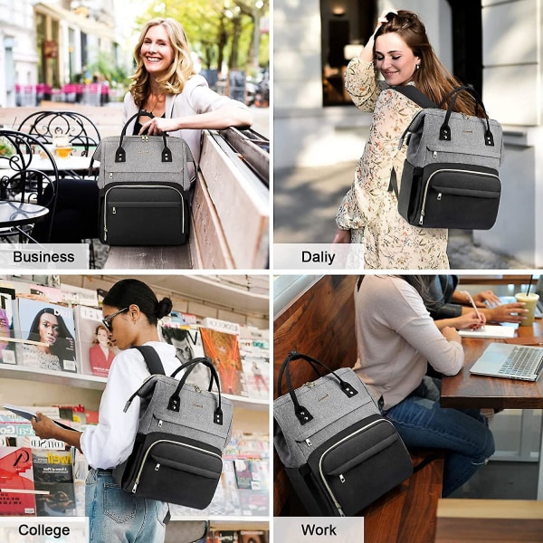 Laptop rygsæk til kvinder, 17 tommer Business Computer Taske Lærer Sygeplejerske