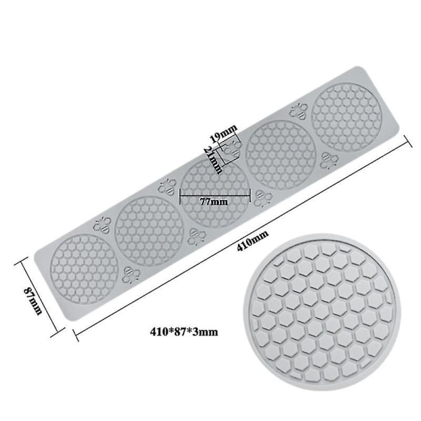 Honeycomb Shape Silikonform Honeycomb Sjokoladeformer Dekorasjon Sett Inn Mesh（E）