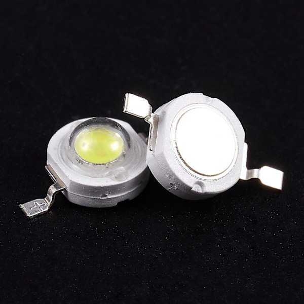 60 stk. kraftig 2-pin 3W hvit LED-emitter 170-190lm 6000k