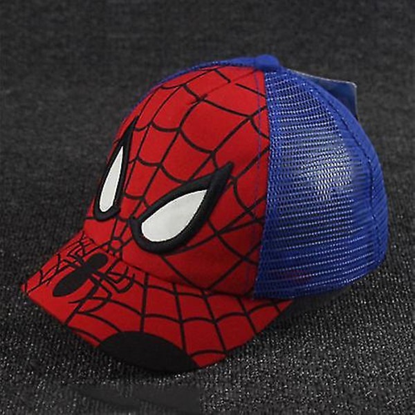 Guoguo Kids Superhero Spiderman Baseball Cap Mesh Trucker Hat Snapback Justerbar (Blå)
