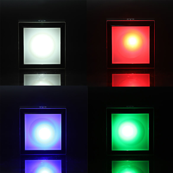 3D LED-ljusbas fyrkantig hållare flerfärgad för kristallkonstglasdekoration